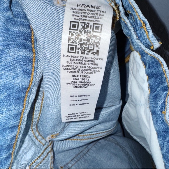 FRAME High-rise wide-leg jeans Size 27 - Picture 9 of 12